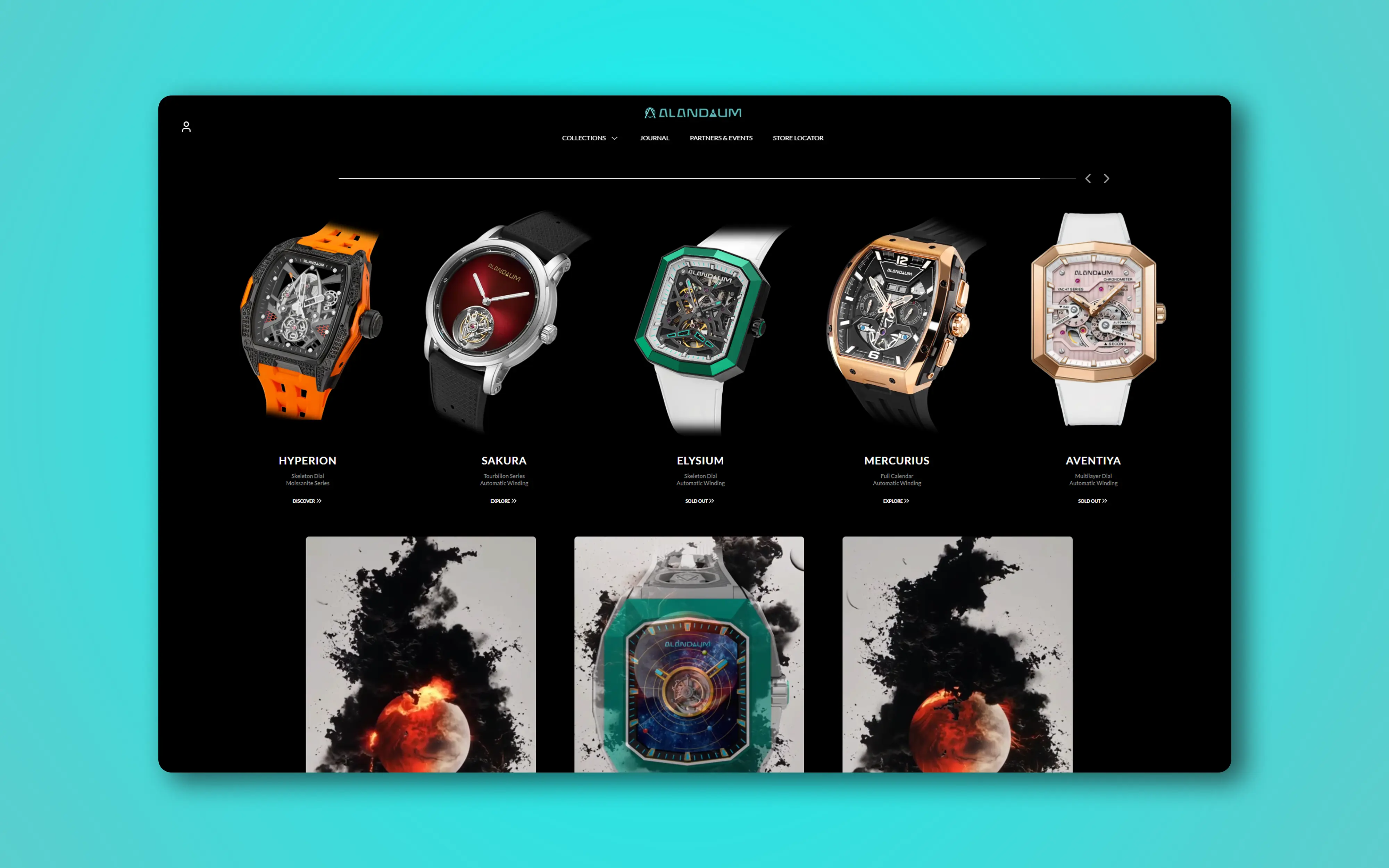 Alandium Watches Website